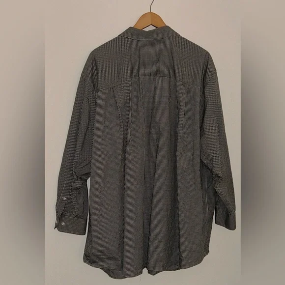 CM Gold Series Men's Black Checkered Casual Button Down Shirt - Picture 3 of 8